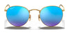 Ray-Ban ROUND METAL RB3447 Sunglasses / Matte Havana On Matte Silver №9277B1 / Dark Grey (3N 15.30%) / Size 50