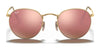 Ray-Ban ROUND METAL RB3447 Sunglasses / Matte Havana On Matte Silver №9277B1 / Dark Grey (3N 15.30%) / Size 50