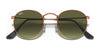 Ray-Ban ROUND METAL RB3447 Sunglasses / Matte Havana On Matte Silver №9277B1 / Dark Grey (3N 15.30%) / Size 50
