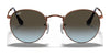 Ray-Ban ROUND METAL RB3447 Sunglasses / Matte Havana On Matte Silver №9277B1 / Dark Grey (3N 15.30%) / Size 50