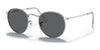 Ray-Ban ROUND METAL RB3447 Sunglasses / Silver №9198B1 / Dark Grey (3N 12%) / Size 47