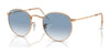 Ray-Ban ROUND METAL RB3447 Sunglasses / Rose Gold №92023F / Clear & Blue (2N 29.9%) / Size 47