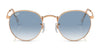 Ray-Ban ROUND METAL RB3447 Sunglasses / Matte Havana On Matte Silver №9277B1 / Dark Grey (3N 15.30%) / Size 50