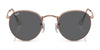 Ray-Ban ROUND METAL RB3447 Sunglasses / Matte Havana On Matte Silver №9277B1 / Dark Grey (3N 15.30%) / Size 50
