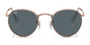 Ray-Ban ROUND METAL RB3447 Sunglasses / Matte Havana On Matte Silver №9277B1 / Dark Grey (3N 15.30%) / Size 50