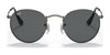 Ray-Ban ROUND METAL RB3447 Sunglasses / Matte Havana On Matte Silver №9277B1 / Dark Grey (3N 15.30%) / Size 50