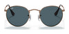 Ray-Ban ROUND METAL RB3447 Sunglasses / Matte Havana On Matte Silver №9277B1 / Dark Grey (3N 15.30%) / Size 50