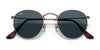 Ray-Ban ROUND METAL RB3447 Sunglasses / Matte Havana On Matte Silver №9277B1 / Dark Grey (3N 15.30%) / Size 50