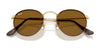 Ray-Ban ROUND METAL RB3447 Sunglasses / Matte Havana On Matte Silver №9277B1 / Dark Grey (3N 15.30%) / Size 50