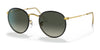Ray-Ban ROUND FULL COLOR RB3447JM Sunglasses | Size 50 / Black On Gold №919671 / Grey Gradient (3N 14.02%)