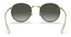 Ray-Ban ROUND FULL COLOR RB3447JM Sunglasses | Size 50 / Black On Gold №919671 / Grey Gradient (3N 14.02%)