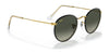 Ray-Ban ROUND FULL COLOR RB3447JM Sunglasses | Size 50 / Black On Gold №919671 / Grey Gradient (3N 14.02%)
