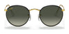 Ray-Ban ROUND FULL COLOR RB3447JM Sunglasses | Size 50 / Black On Gold №919671 / Grey Gradient (3N 14.02%)