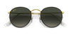 Ray-Ban ROUND FULL COLOR RB3447JM Sunglasses | Size 50 / Black On Gold №919671 / Grey Gradient (3N 14.02%)