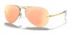 Ray-Ban RB3449 Sunglasses | Size 59 / Arista Gold №001/2Y / Copper Mirror (3N 13.4%)
