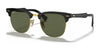 Ray-Ban CLUBMASTER ALUMINUM RB3507 Sunglasses | Size 51 / Black On Gold №136/N5 / G-15 Green (Polarized) (3P 11%)