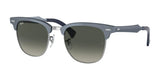 Ray-Ban CLUBMASTER ALUMINUM RB3507 Sunglasses Blue On Silver / Grey