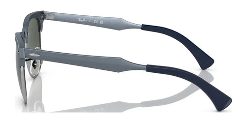 Ray-Ban CLUBMASTER ALUMINUM RB3507 Sunglasses / Size 51 / Blue On Silver №924871 / Grey (3N 14.02%)