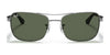 Ray-Ban RB3515 Sunglasses | Size 61 / Gunmetal №004/71 / Green (3N 12.9%)
