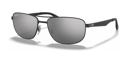 Ray-Ban RB3528 Sunglasses Black / Silver (Polarized)