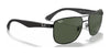 Ray-Ban RB3533 Sunglasses | Size 57 / Black №002/71 / Green (3N 12.9%)