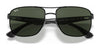 Ray-Ban RB3533 Sunglasses | Size 57 / Black №002/71 / Green (3N 12.9%)