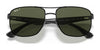 Ray-Ban RB3533 Sunglasses | Size 57 / Black №002/71 / Green (3N 12.9%)