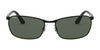 Ray-Ban RB3534 Sunglasses | Size 59 / Black №002 / Green (3N 12.9%)