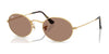 Ray-Ban OVAL RB3547 Sunglasses / Arista Gold №001/1A / Light Violet (2N 27.1%) / Size 51