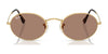 Ray-Ban OVAL RB3547 Sunglasses / Arista Gold №001/56 / Blue (2N 31%) / Size 51