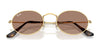 Ray-Ban OVAL RB3547 Sunglasses / Arista Gold №001/56 / Blue (2N 31%) / Size 51