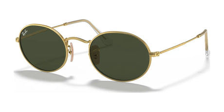 Ray-Ban OVAL RB3547 Sunglasses Arista Gold / G-15 Green