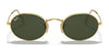 Ray-Ban OVAL RB3547 Sunglasses / Arista Gold №001/56 / Blue (2N 31%) / Size 51