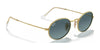 Ray-Ban OVAL RB3547 Sunglasses / Arista Gold №001/56 / Blue (2N 31%) / Size 51