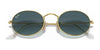 Ray-Ban OVAL RB3547 Sunglasses / Arista Gold №001/56 / Blue (2N 31%) / Size 51