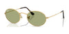 Ray-Ban OVAL RB3547 Sunglasses / Arista Gold №001/4E / Bottle Green (2N 35.10%) / Size 51