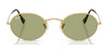 Ray-Ban OVAL RB3547 Sunglasses / Arista Gold №001/56 / Blue (2N 31%) / Size 51