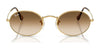 Ray-Ban OVAL RB3547 Sunglasses / Arista Gold №001/56 / Blue (2N 31%) / Size 51