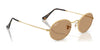 Ray-Ban OVAL RB3547 Sunglasses / Arista Gold №001/56 / Blue (2N 31%) / Size 51