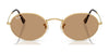 Ray-Ban OVAL RB3547 Sunglasses / Arista Gold №001/56 / Blue (2N 31%) / Size 51