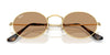 Ray-Ban OVAL RB3547 Sunglasses / Arista Gold №001/56 / Blue (2N 31%) / Size 51