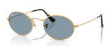 Ray-Ban OVAL RB3547 Sunglasses Arista Gold / Blue