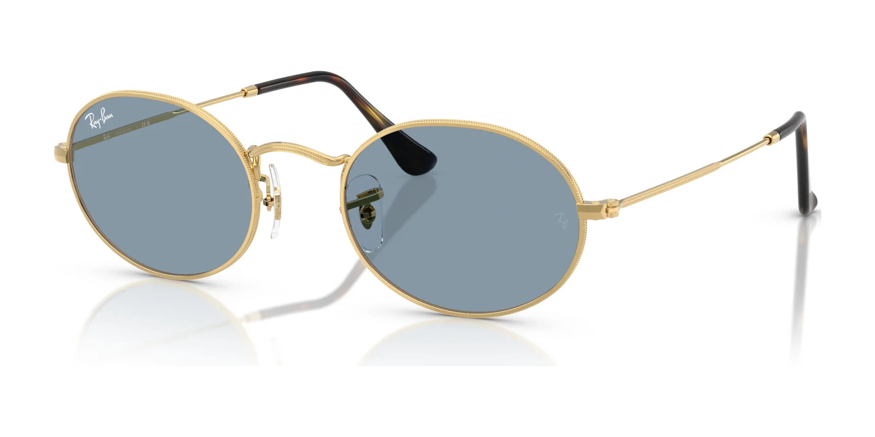 Ray-Ban OVAL RB3547 Sunglasses Arista Gold / Blue