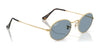 Ray-Ban OVAL RB3547 Sunglasses / Arista Gold №001/56 / Blue (2N 31%) / Size 51