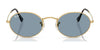 Ray-Ban OVAL RB3547 Sunglasses / Arista Gold №001/56 / Blue (2N 31%) / Size 51