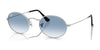 Ray-Ban OVAL RB3547 Sunglasses / Silver №003/3F / Clear Gradient Blue (2N 29.9%) / Size 51