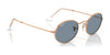 Ray-Ban OVAL RB3547 Sunglasses / Arista Gold №001/56 / Blue (2N 31%) / Size 51