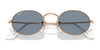 Ray-Ban OVAL RB3547 Sunglasses / Arista Gold №001/56 / Blue (2N 31%) / Size 51