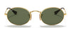 Ray-Ban OVAL RB3547N Sunglasses / Arista Gold №001/R5 / Blue (3N 10.7%) / Size 51