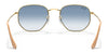 Ray-Ban HEXAGONAL RB3548 Sunglasses / Gold №919631 / G-15 Green (3N 13.2%) / Size 51